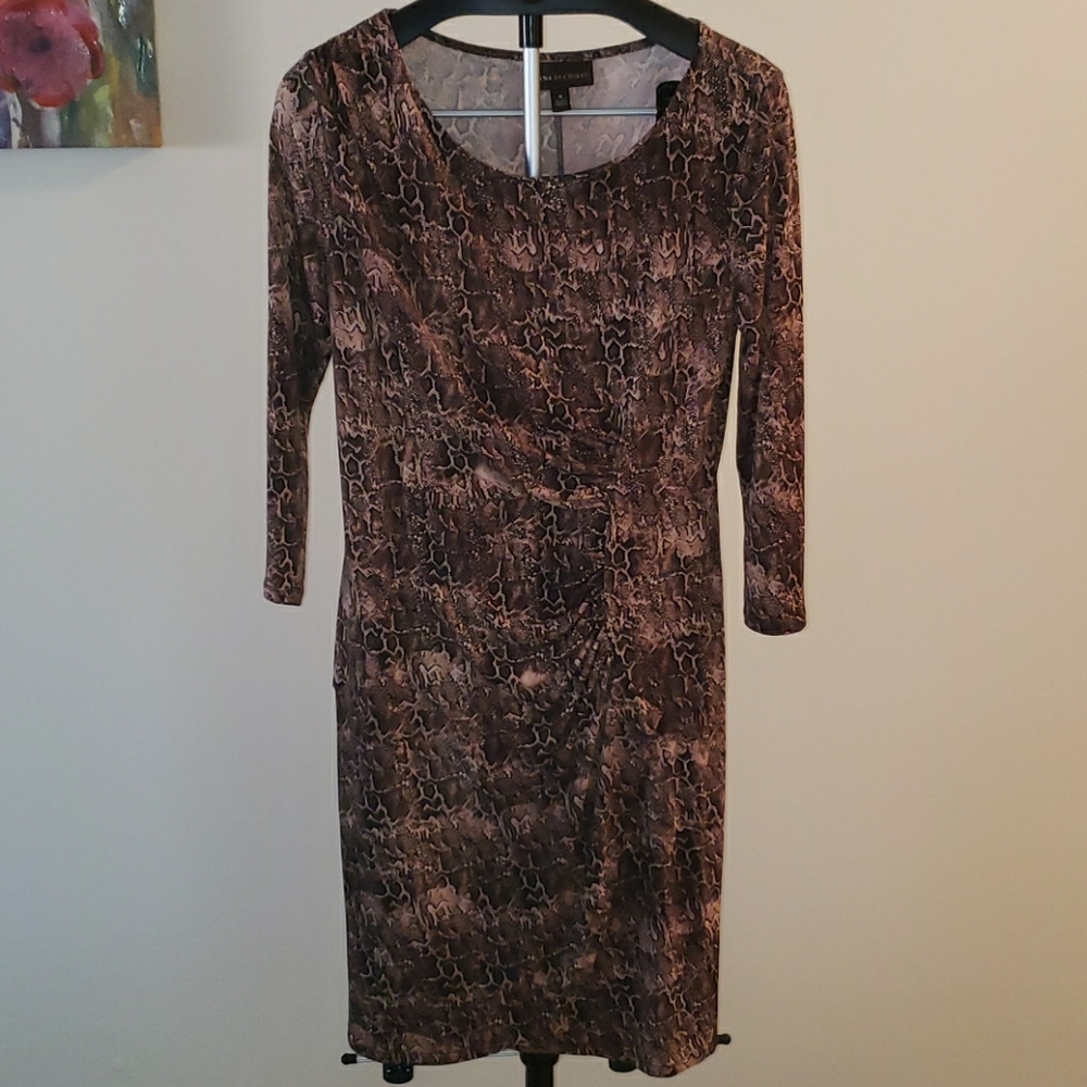 Brown snake skin dress